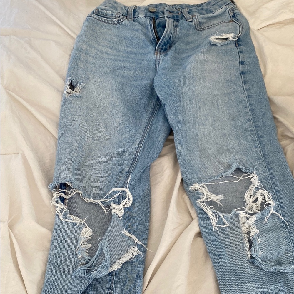 American Eagle Outfitters Blue Boyfriend Jeans Distressed